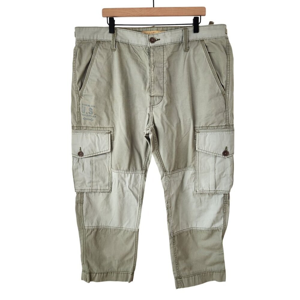 True Religion Green Special Ops Cargo Pants Utility Safari Y2K Military Army 40